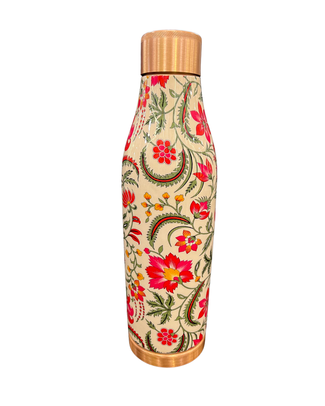 Handcrafted Floral Copper Water Bottles – Set of 2 (Printed | 1000ml Each) - Image 3