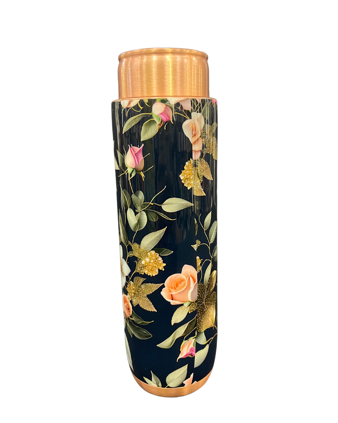 Premium Copper Water Bottle Set – Floral & Antique Etched Design (950ml Each) - Image 3