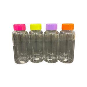 Dublin Duro pet Color Cap Borosilicate Glass Water Bottles – 500 ml (Set of 4)