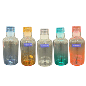 Dublin Duropet Mini Glass Water Bottles – 300 ml (Set of 5, Multicolor)