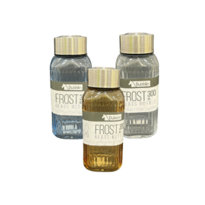 Dublin Frost 300 ml Glass Water Bottles – Set of 3 (Assorted Colors)