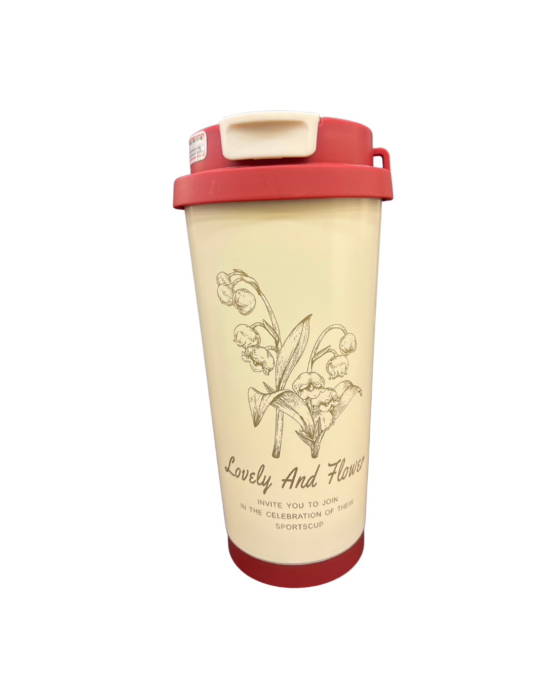 Lovely & Flower Floral Print Travel Mug – 400ml Stylish Sports Cup - Image 3