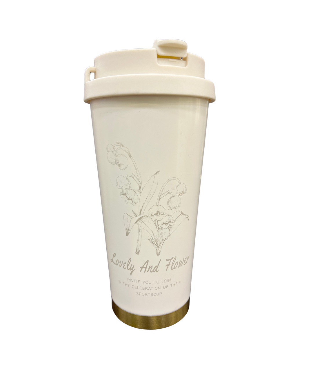 Lovely & Flower Floral Print Travel Mug – 400ml Stylish Sports Cup - Image 2